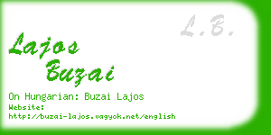 lajos buzai business card